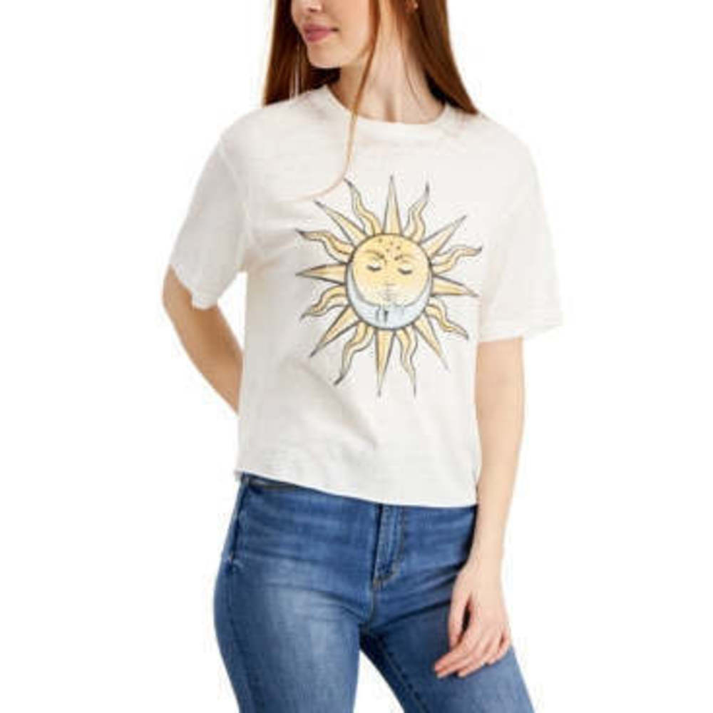 Rebellious One Juniors' Sun Graphic T-Shirt, Size: Juniors, Color: Multi